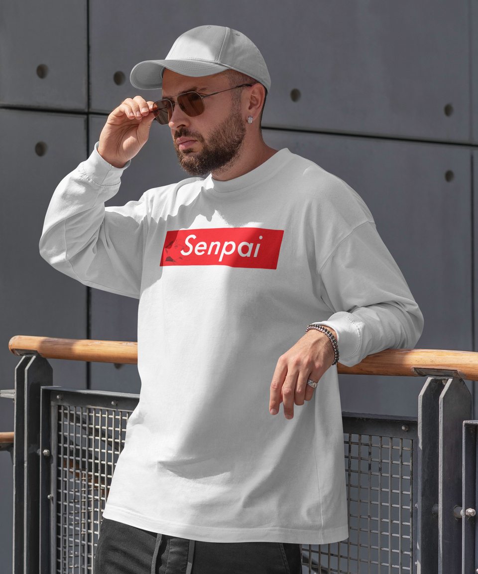 Senpai Naruto Anime White Sweatshirt