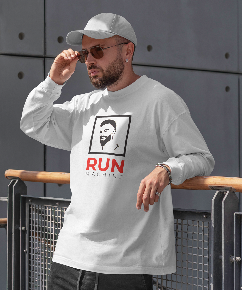 Virat Kohli Run Machine Cricket White Sweatshirt