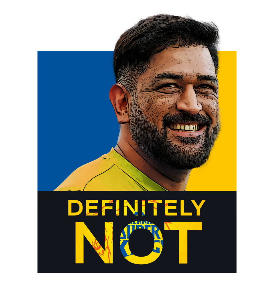 DEFINITELY NOT TSHIRT - DHONI DEDICATED MERCH | MS STOPPED? DEFINITELY NOT!