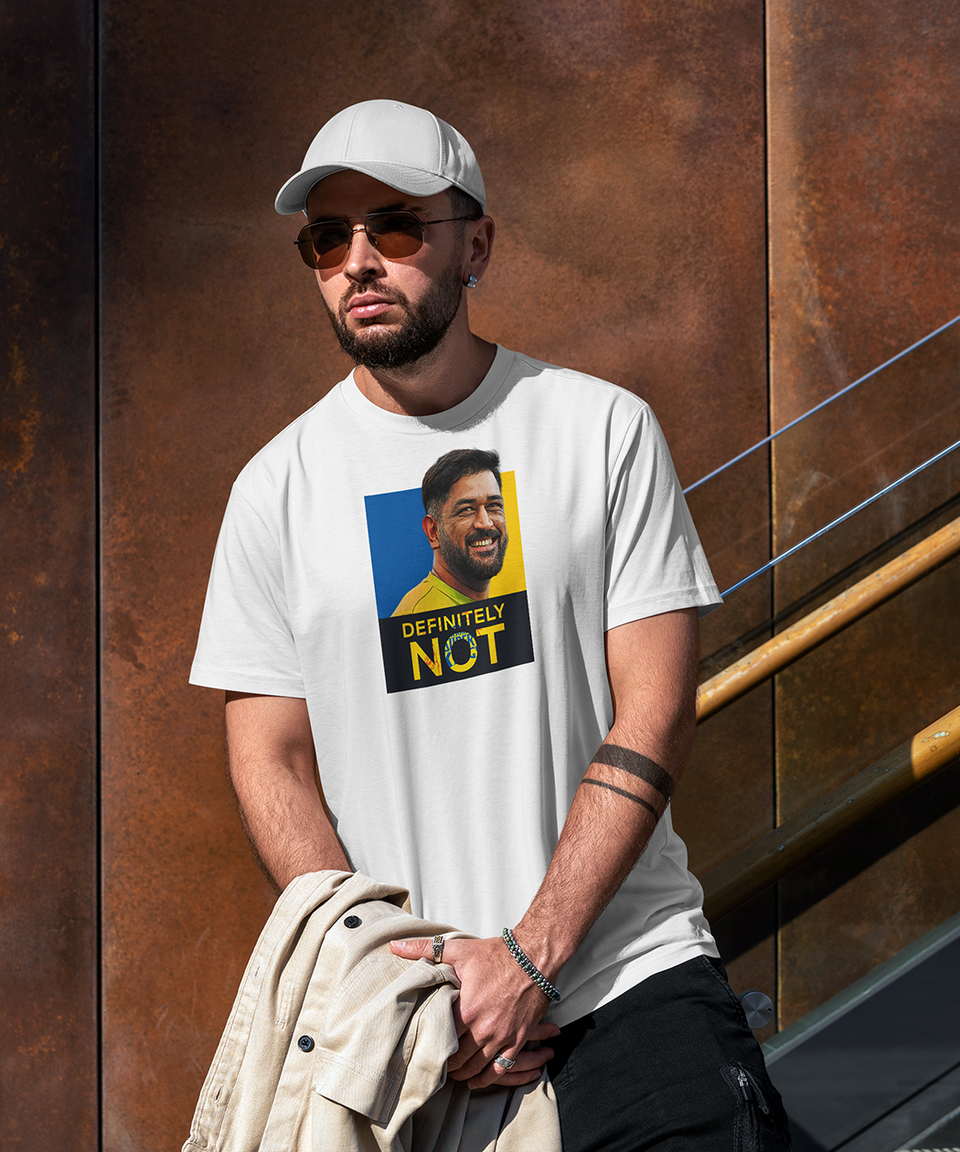 DEFINITELY NOT TSHIRT - DHONI DEDICATED MERCH | MS STOPPED? DEFINITELY NOT!